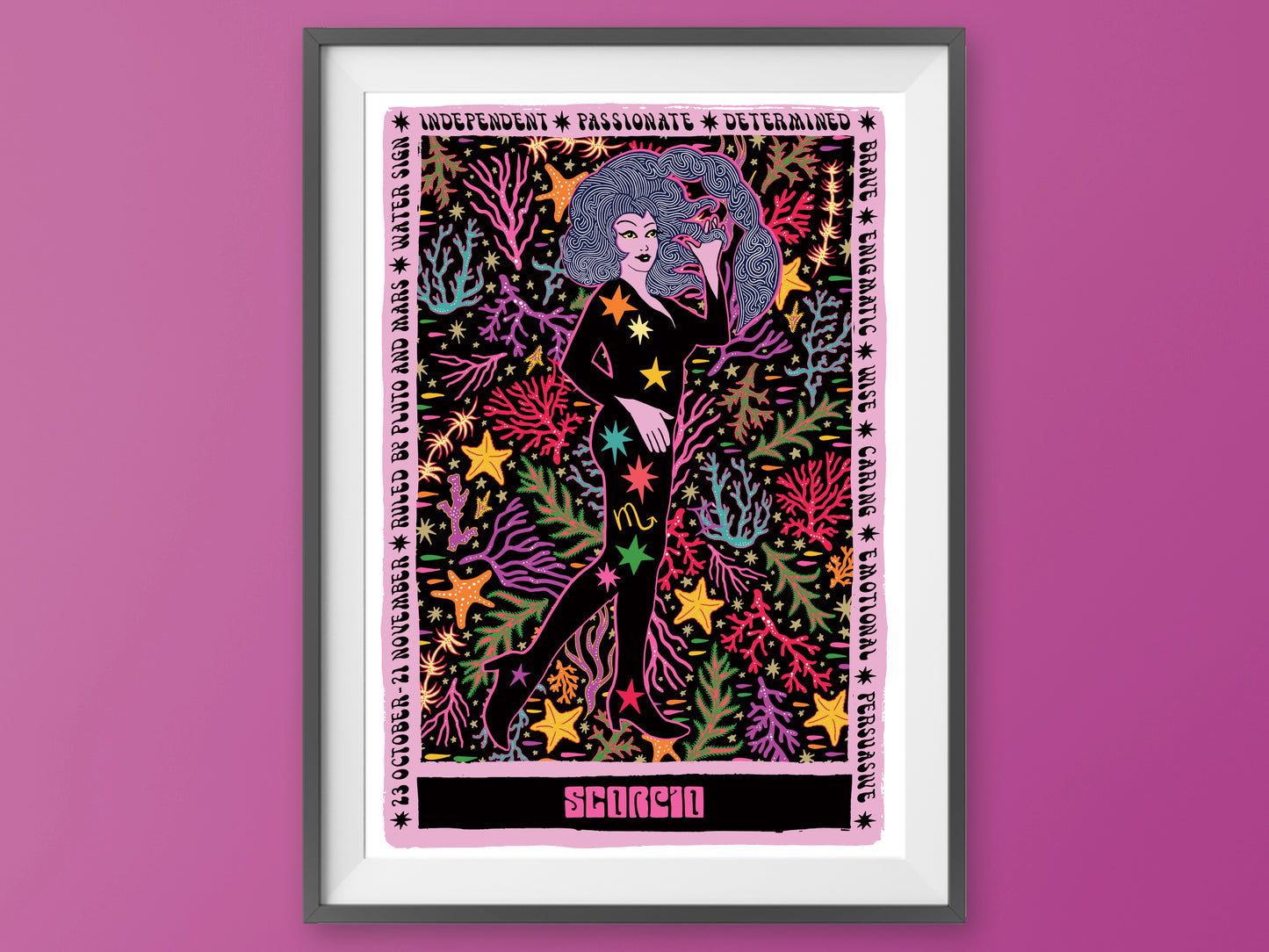 Scorpio Tarot Poster - Zodiac Print
