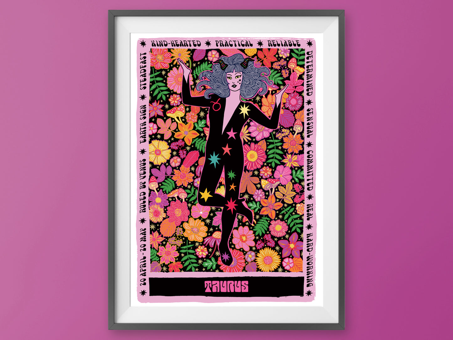Taurus Tarot Poster - Zodiac Print