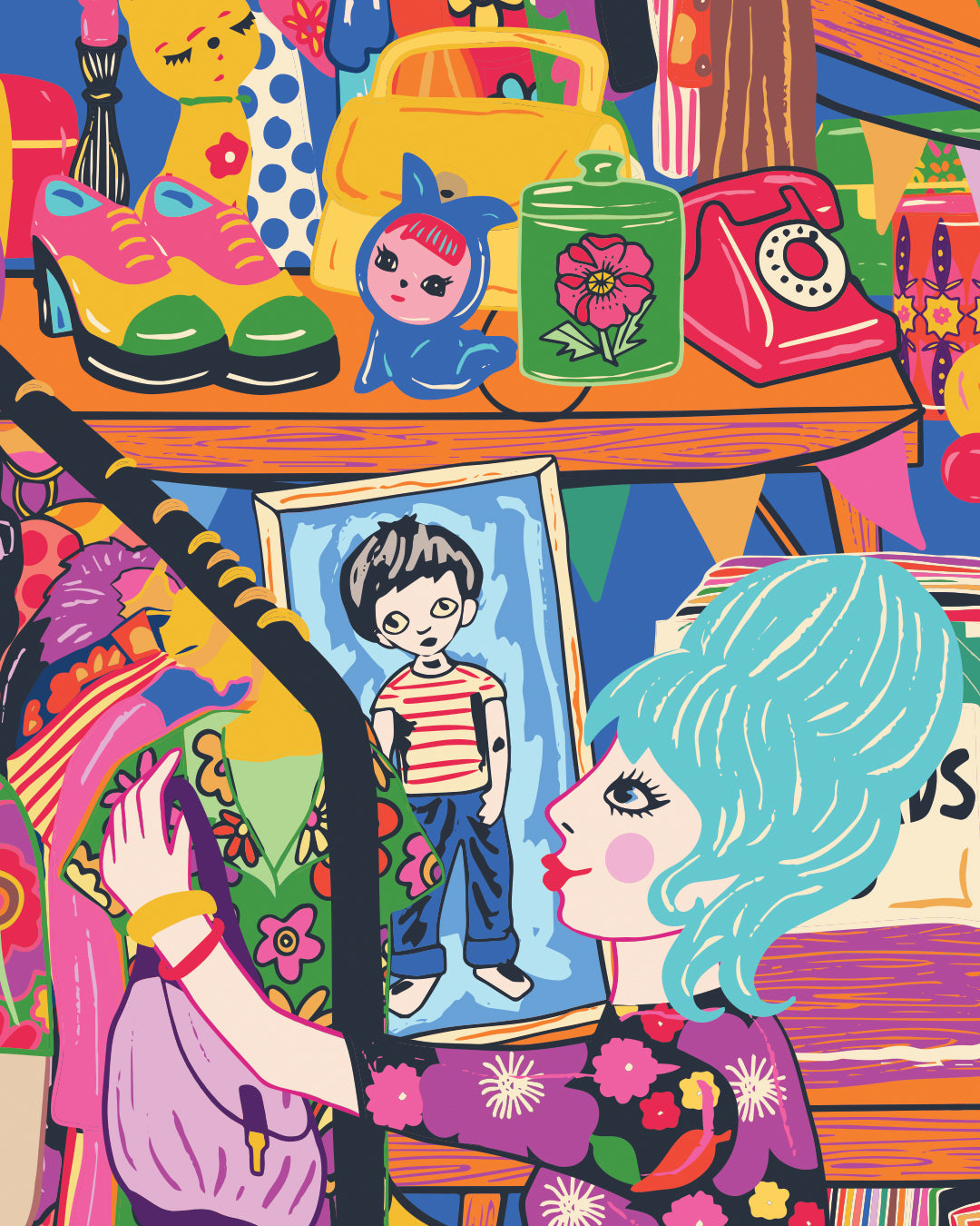 Flea Market Art Print - Thrift / Thrifting Print