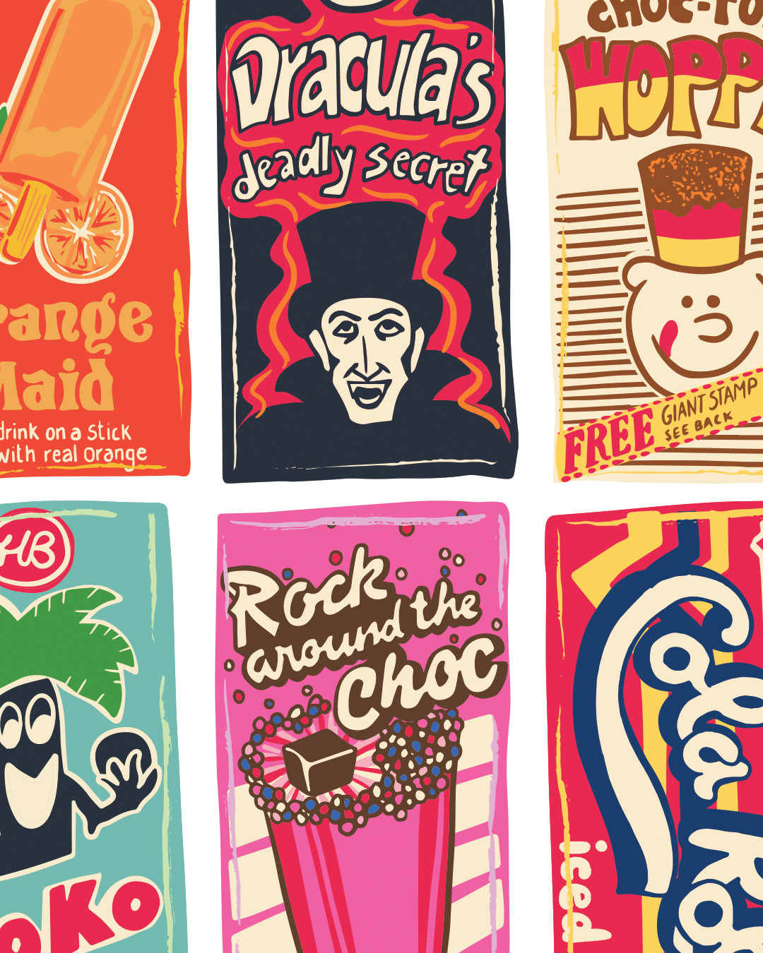 Ice Cream Print - Retro Ice Lolly Poster