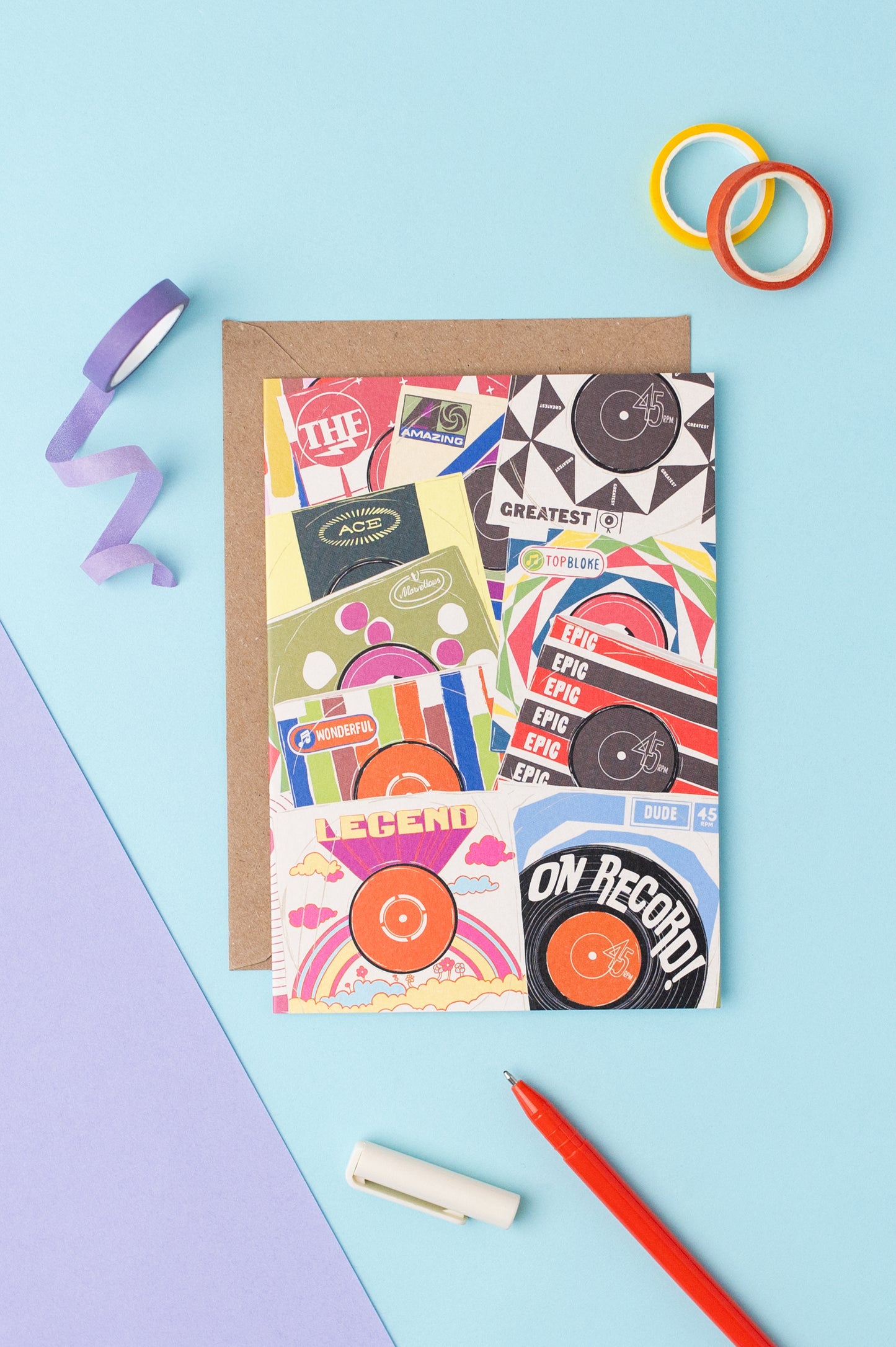 Vinyl Records Legend - Birthday Card