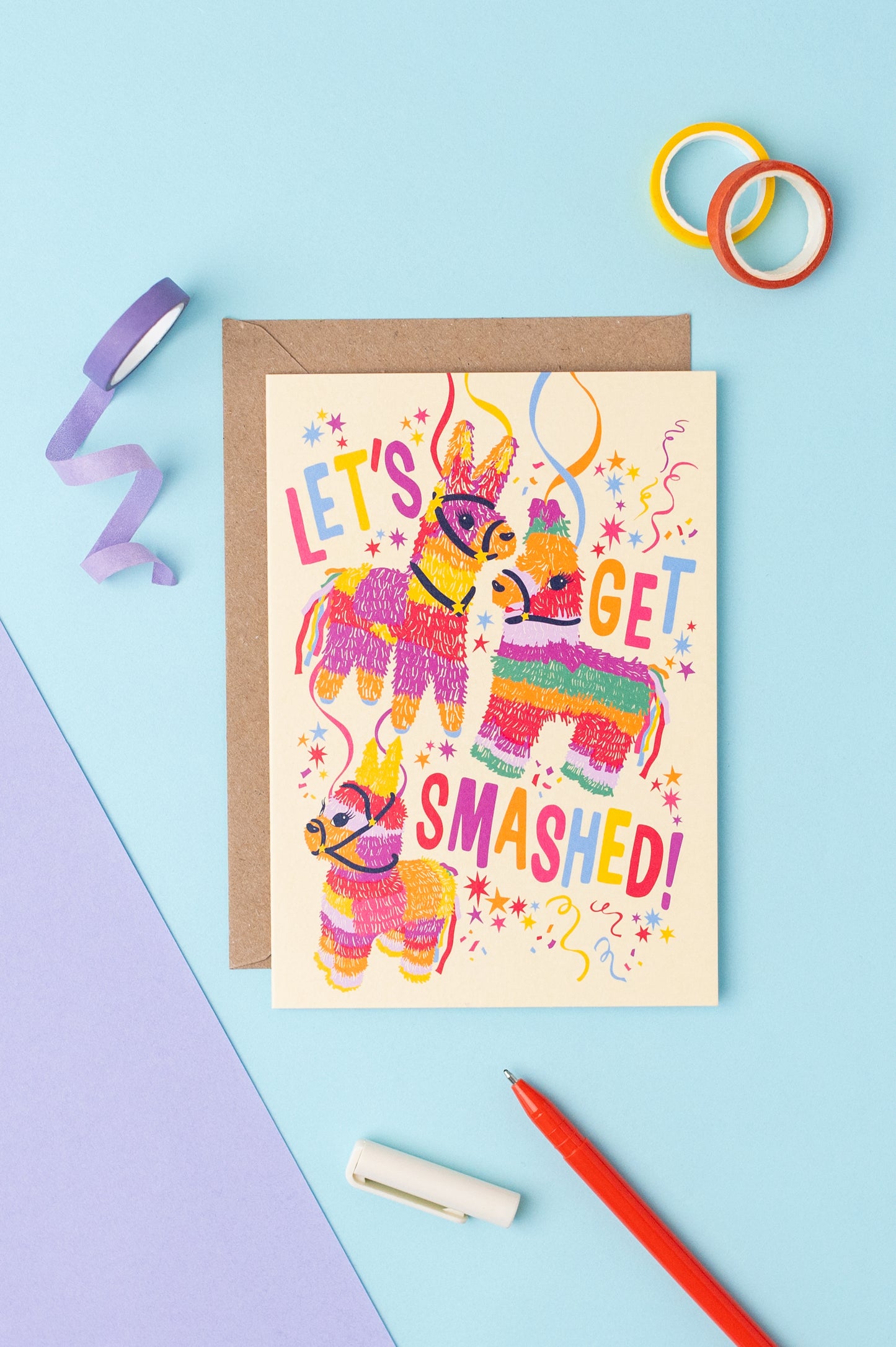 Let's Get Smashed! - Birthday Piñatas Greeting Card