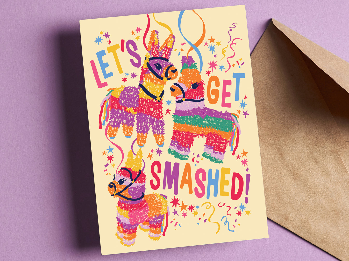 Let's Get Smashed! - Birthday Piñatas Greeting Card