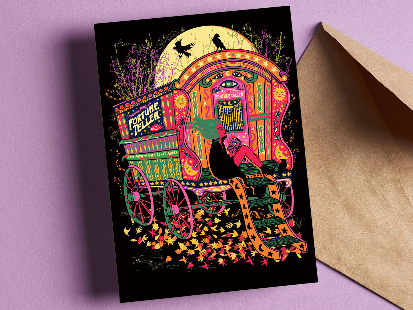Halloween Fortune Teller Greeting Card