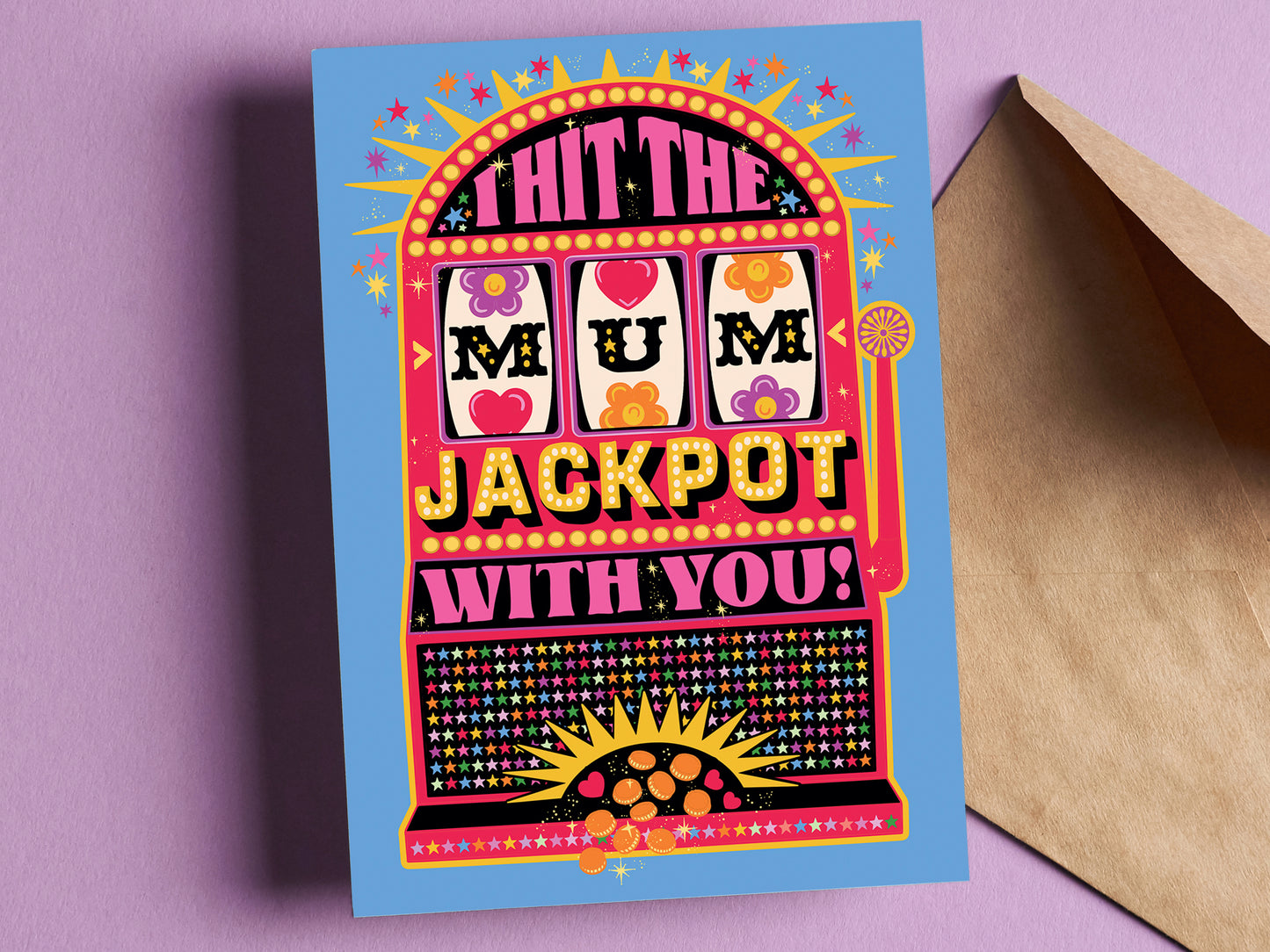 Mum Jackpot - Mothers Day Card - Mum birthday card - Thank you Mum