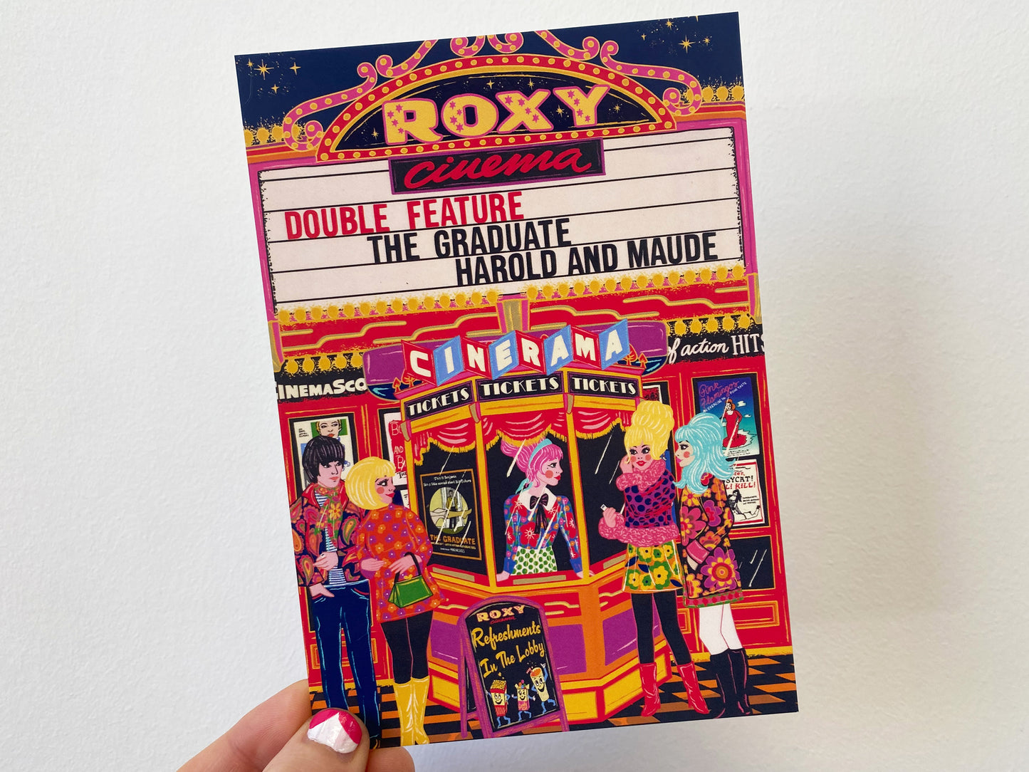 Cinema Night Postcard