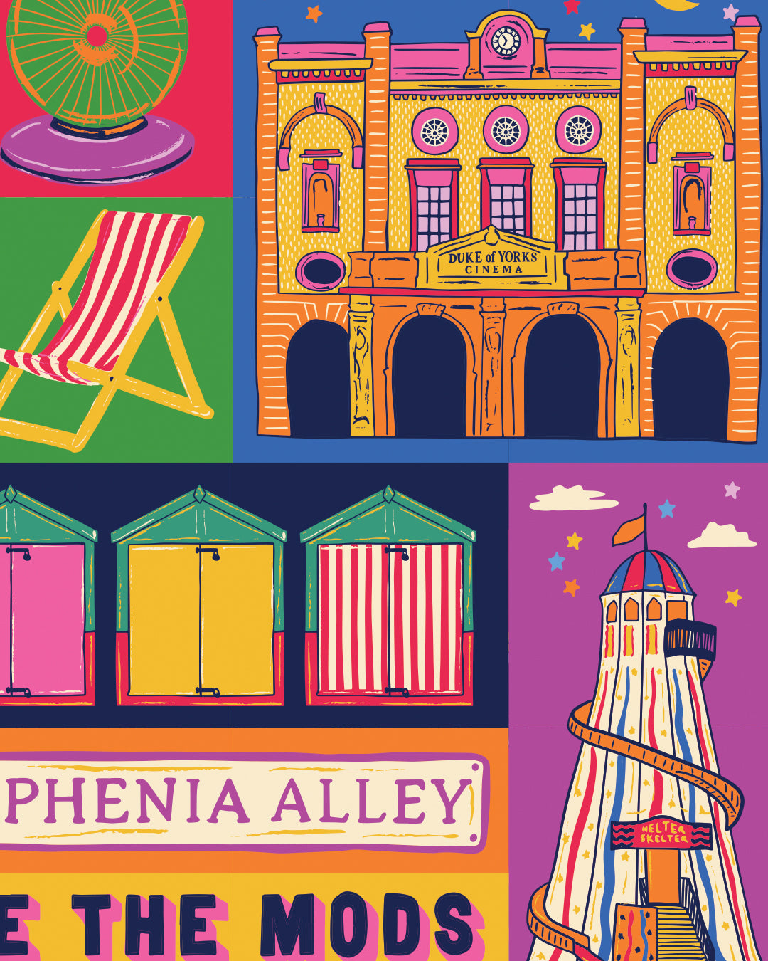 Brighton and Hove Poster - Brighton England Art Print - Graduation - Housewarming Gift