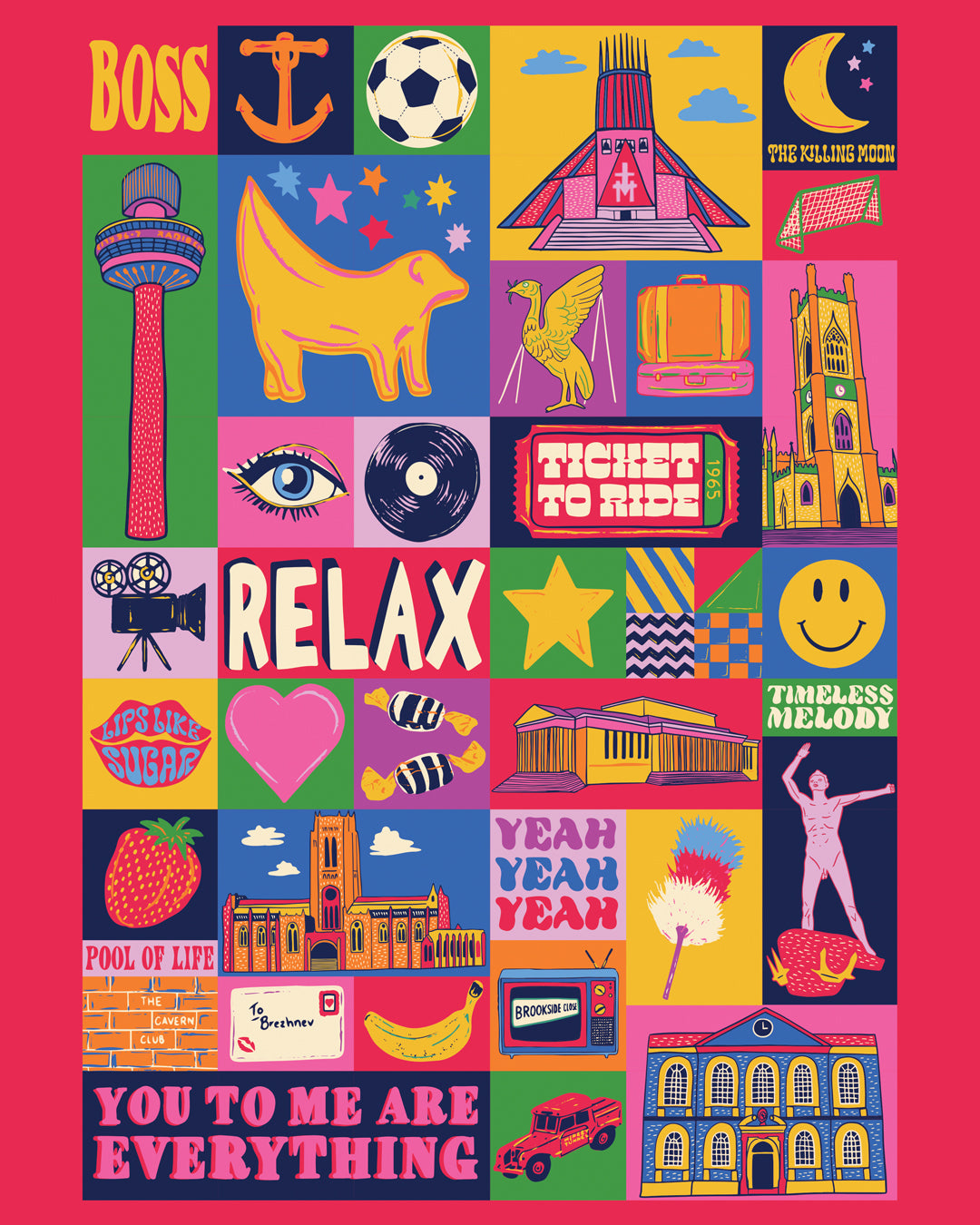 Liverpool Poster - Liverpool England Art Print - Graduation - Housewarming Gift
