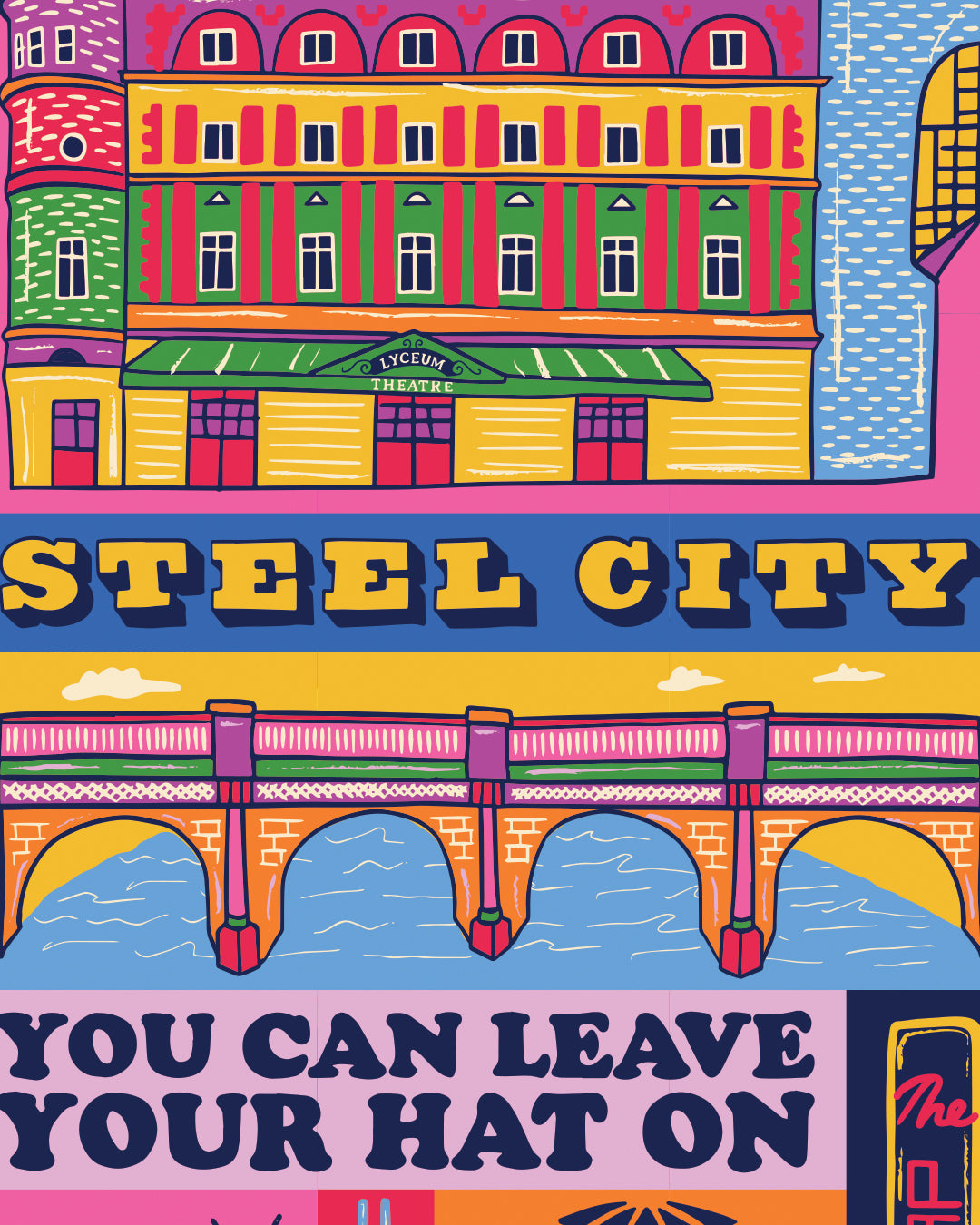 Sheffield Poster - Sheffield South Yorkshire England Art Print - Graduation - Housewarming Gift