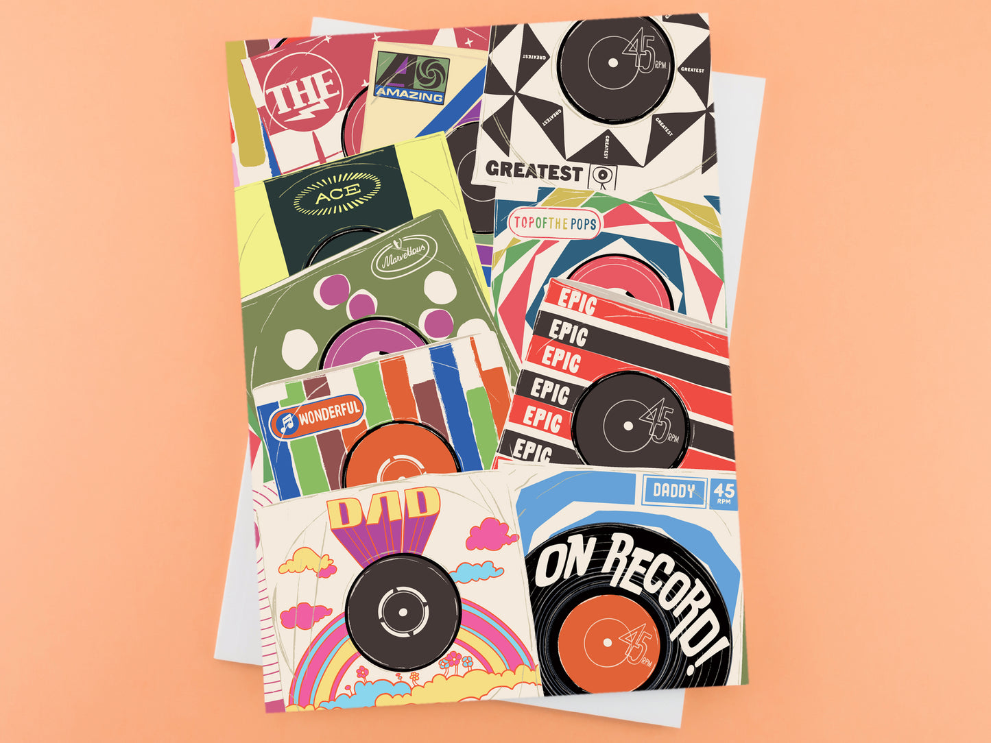 Greatest Dad On Record Father's Day Greeting Card