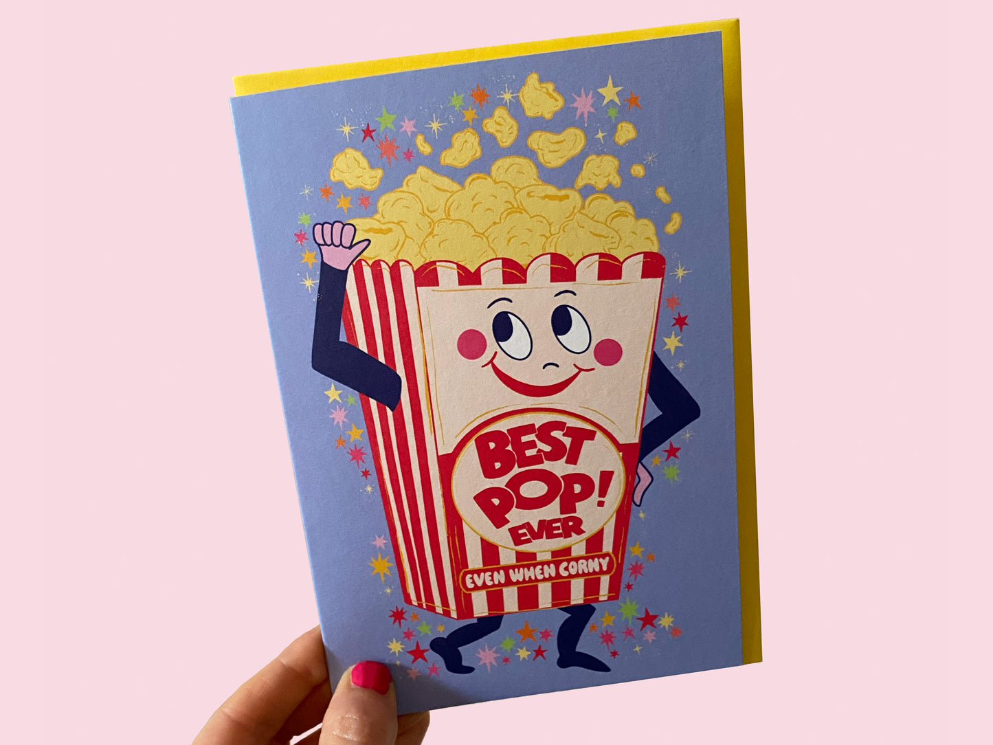 Best Pop - Popcorn Father's Day Card - Dad Birthday card - Thank you Dad card