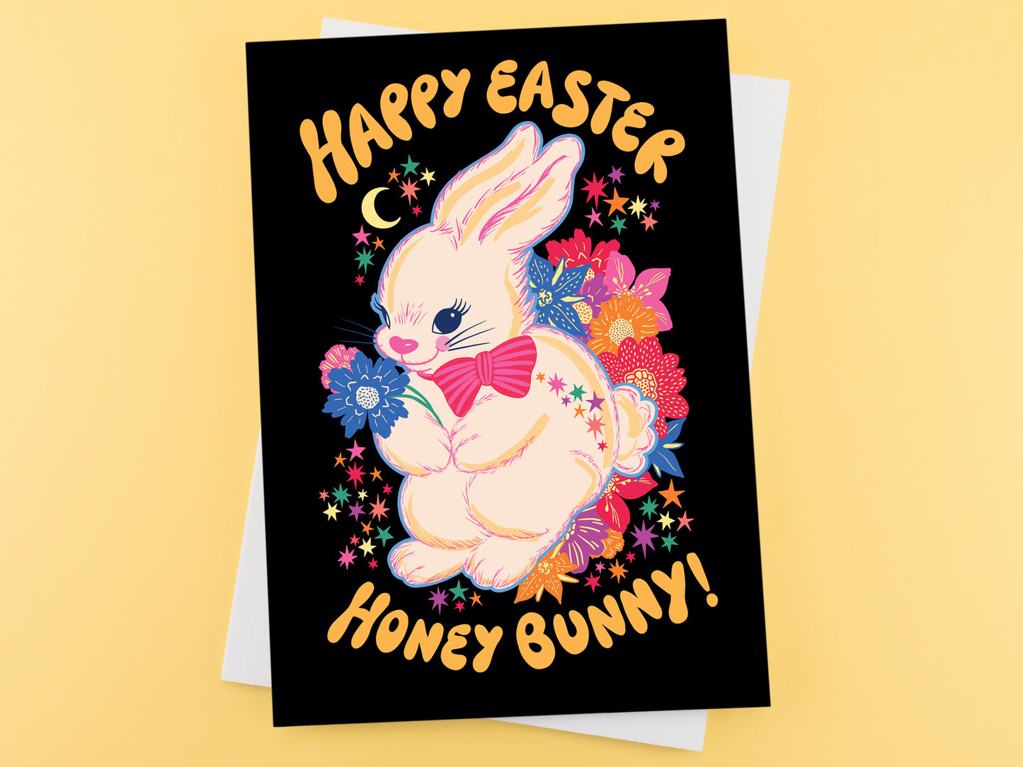 Easter Bunny Rabbit Greeting Card - Happy Easter Honey Bunny Card