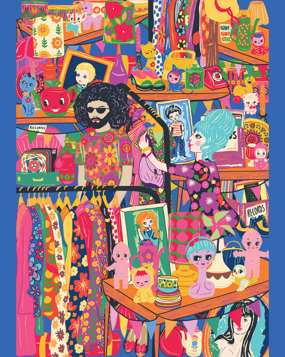 Flea Market Art Print - Thrift / Thrifting Print