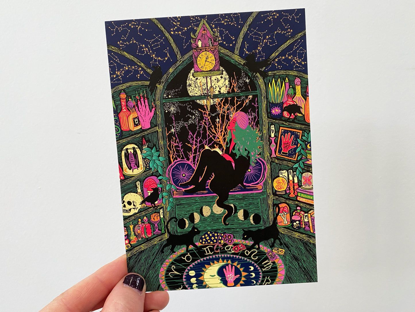 Halloween Postcards - Pack Of Five Different Illustrations