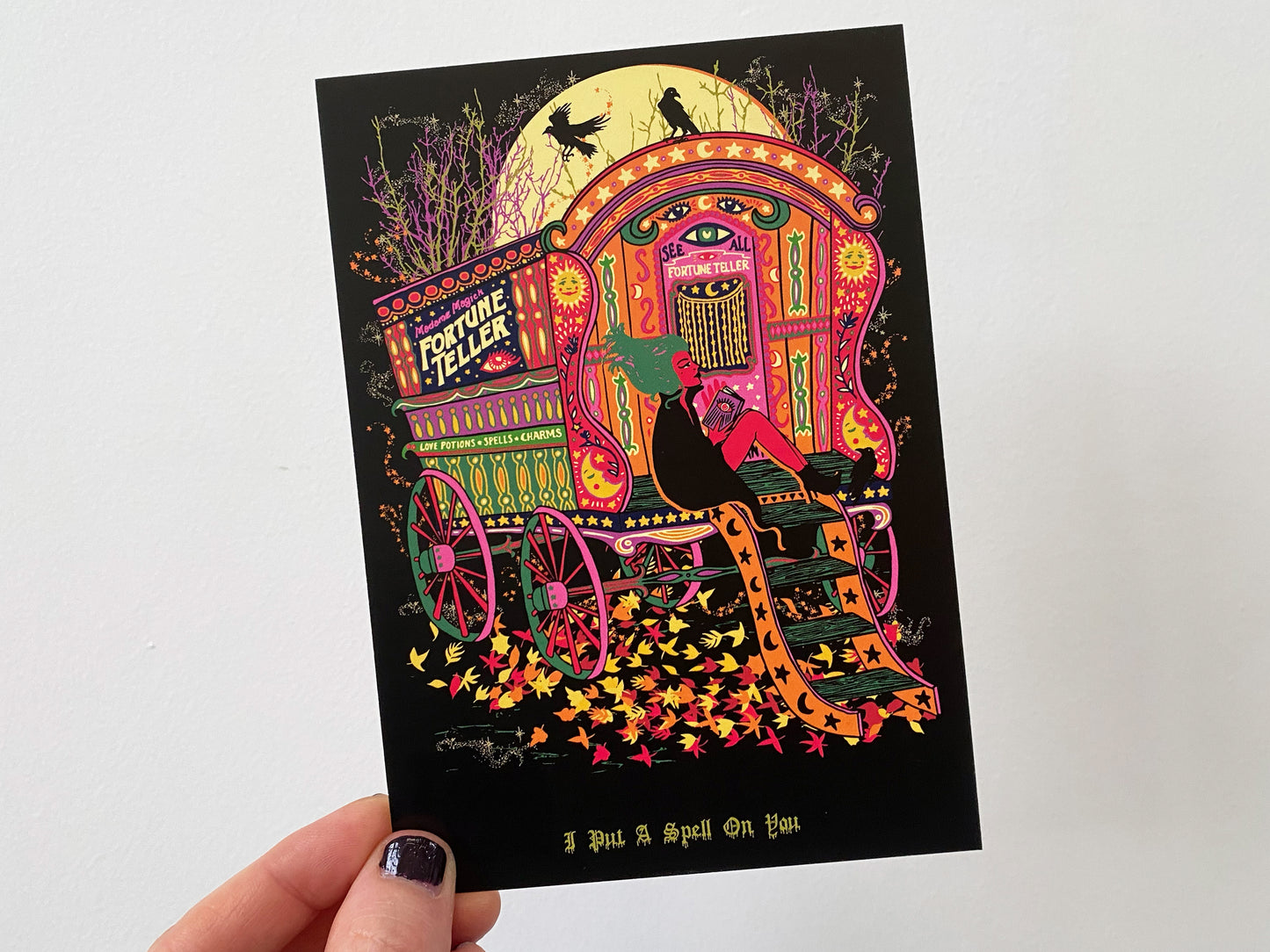 Halloween Postcards - Pack Of Five Different Illustrations