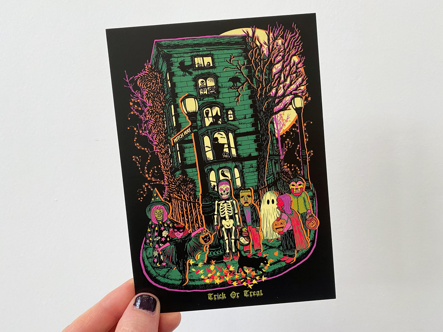 Halloween Postcards - Pack Of Five Different Illustrations