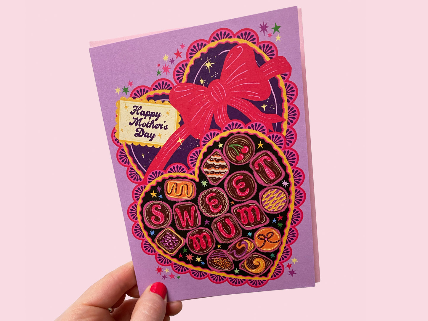 Sweet Mum Chocolate Box Greeting Card - Mother's Day Greeting Card