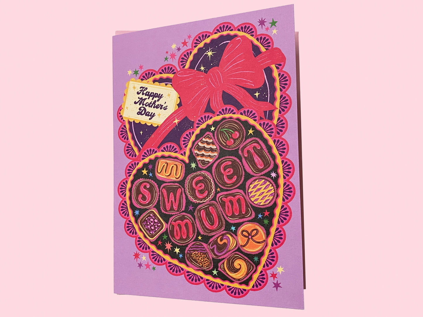 Sweet Mum Chocolate Box Greeting Card - Mother's Day Greeting Card