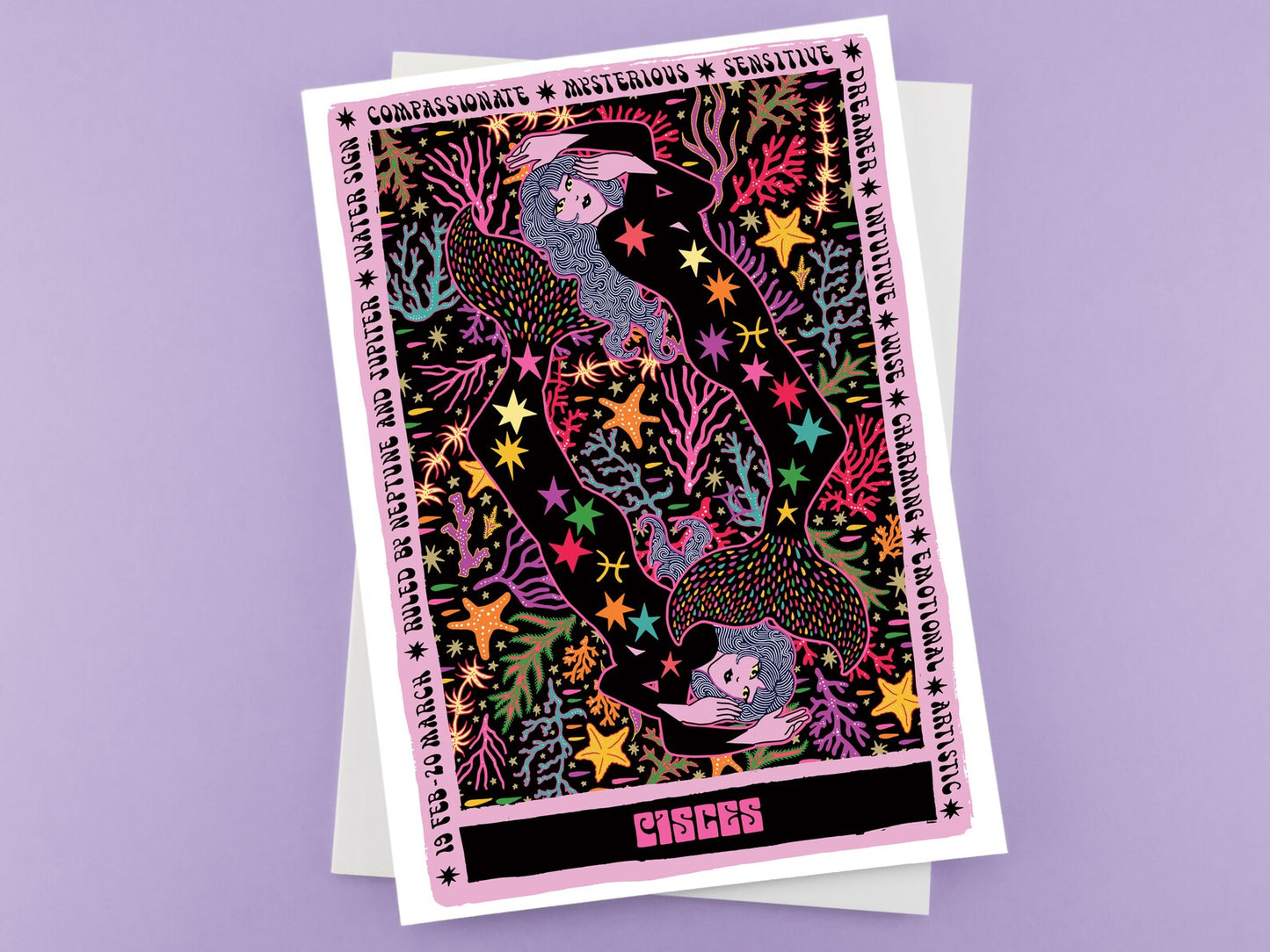 Pisces Zodiac Greeting Card