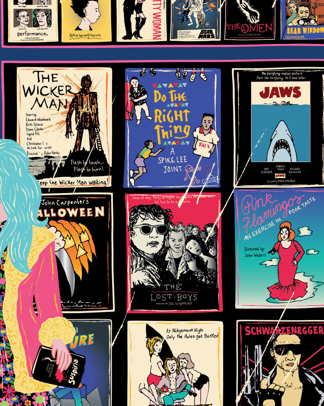 Vintage Video Shop Front Art Print - VHS Poster - Film Lover Print - Movie Cinephile Poster