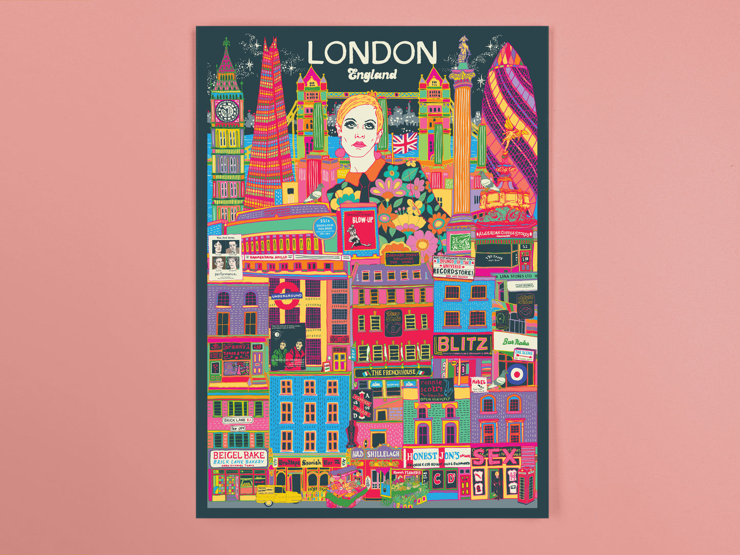 Travel Postcards - Pack Of Five - Mexico City - London - Berlin - Tokyo - Paris