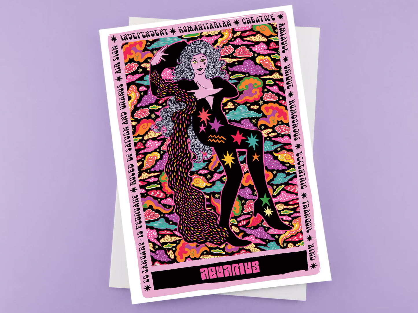 Aquarius Zodiac Greeting Card
