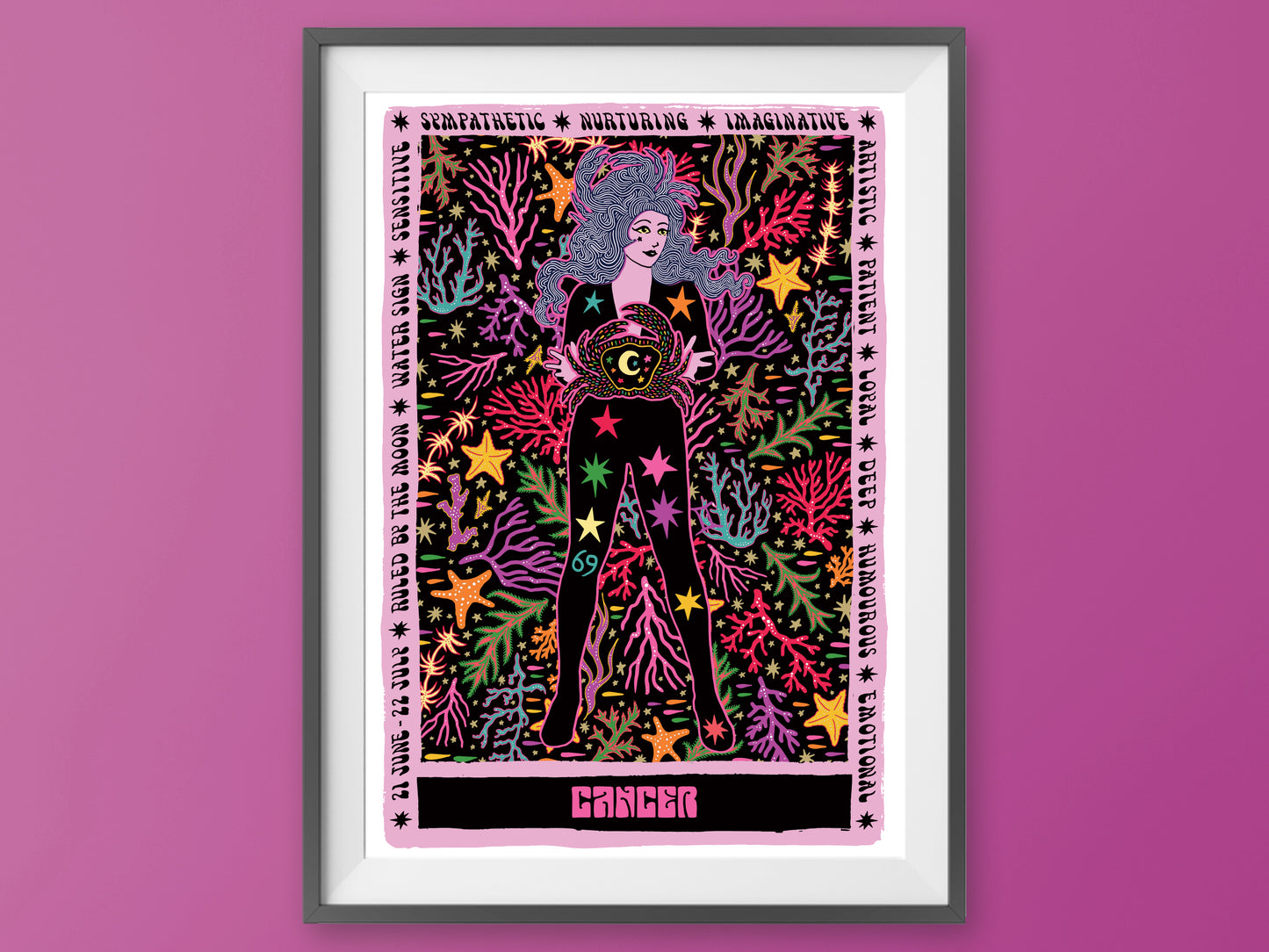 Cancer Tarot Poster - Zodiac Print