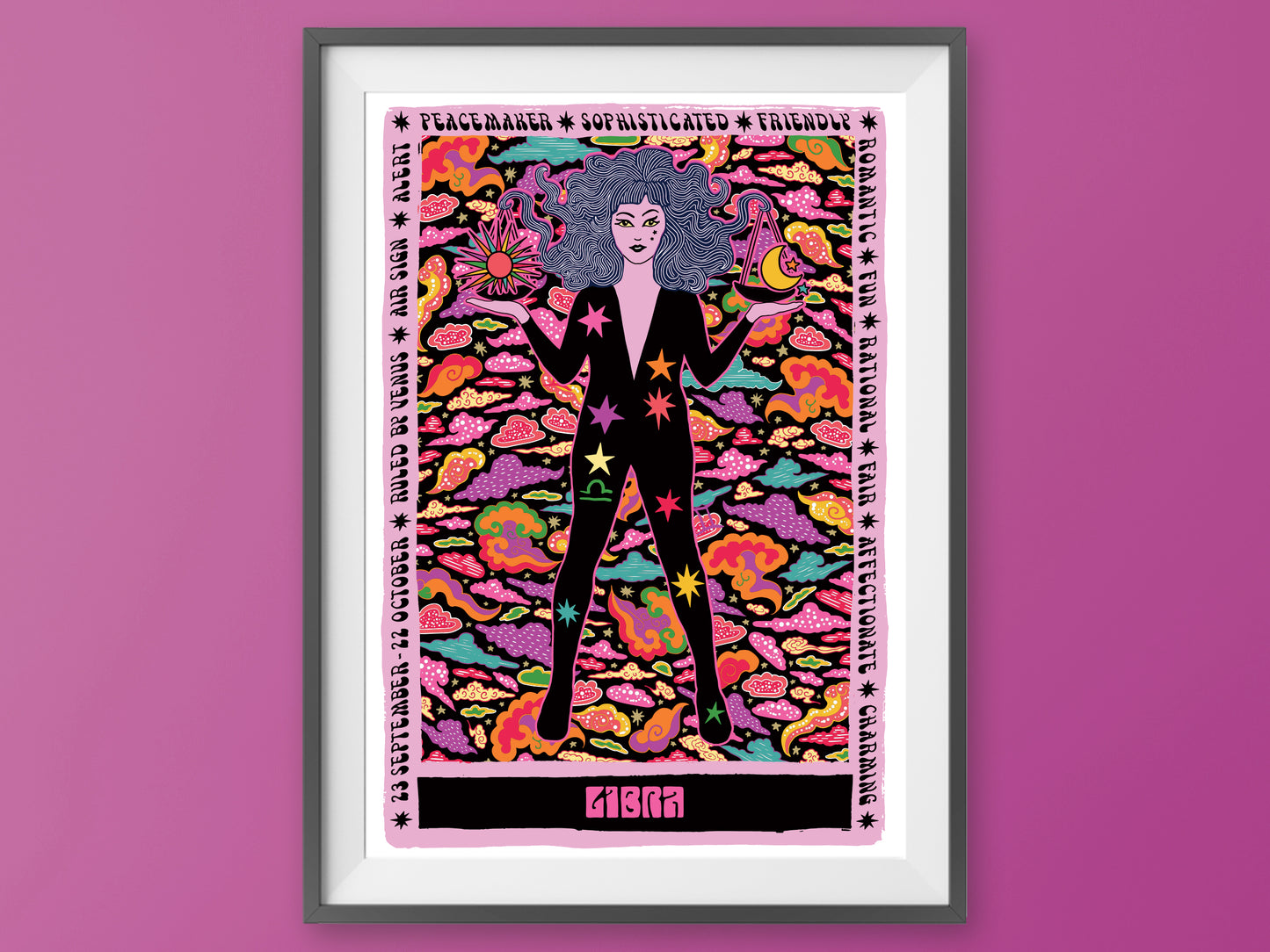 Libra Tarot Poster - Zodiac Print