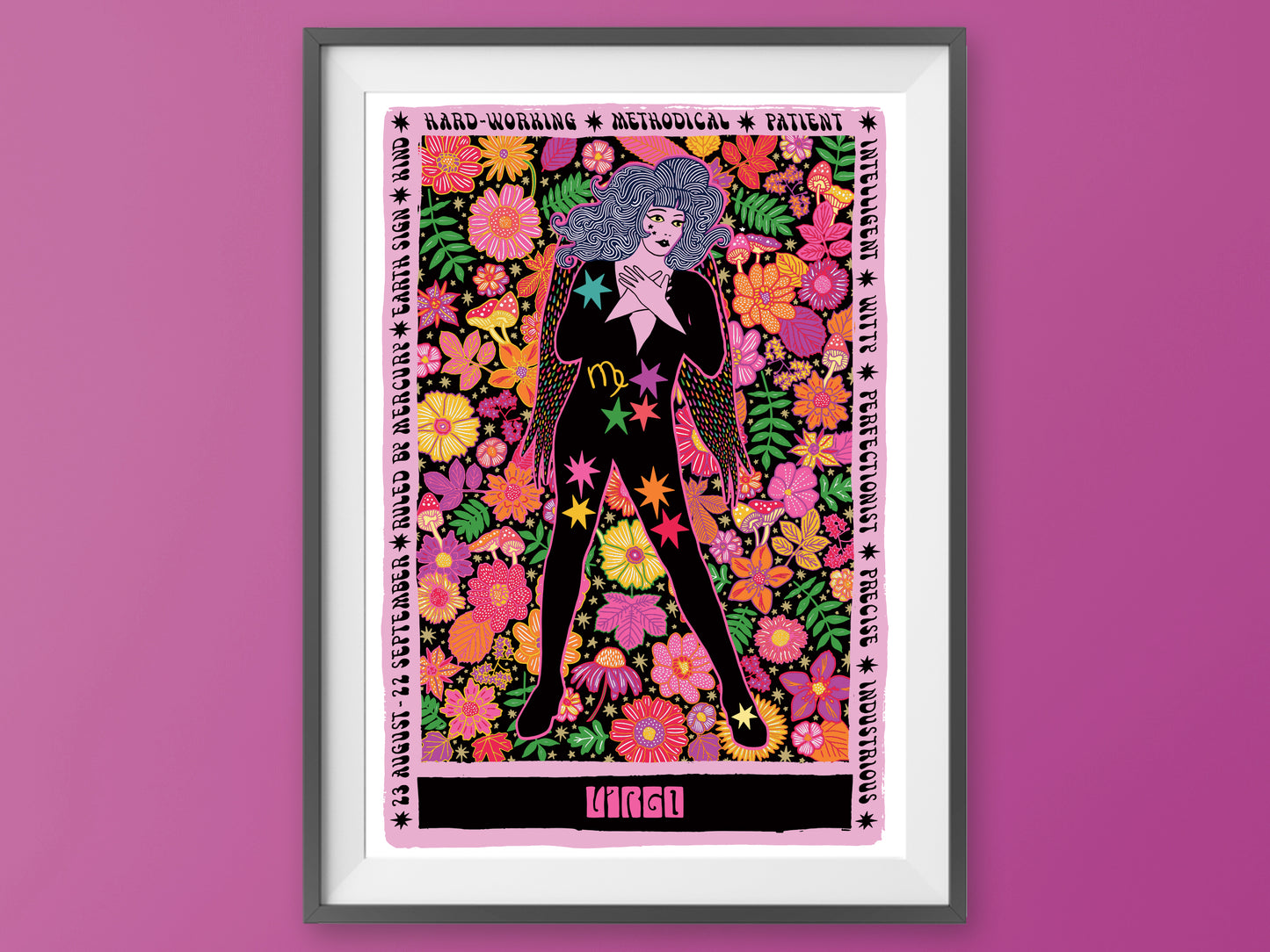 Virgo Tarot Poster - Zodiac Print