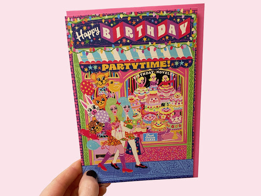 Birthday Party Shop Greeting Card - Cake Store Birthday Card