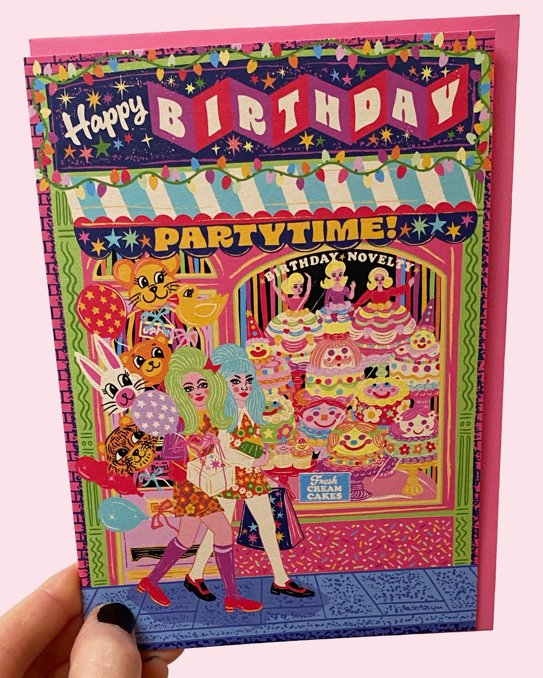 Birthday Party Shop Greeting Card - Cake Store Birthday Card