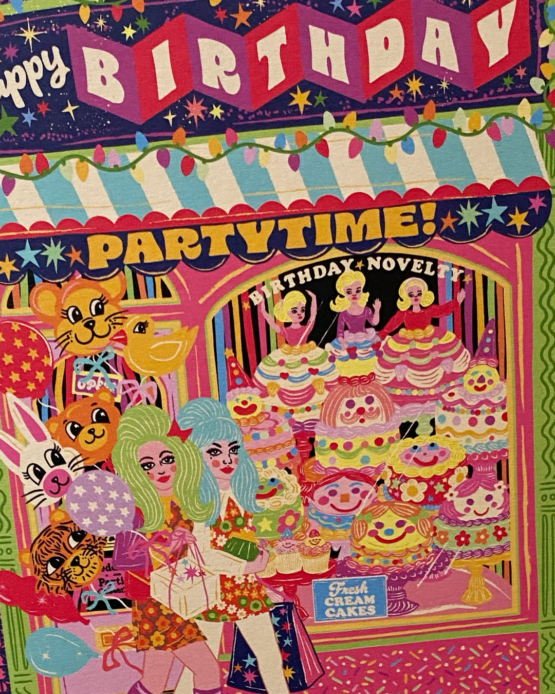 Birthday Party Shop Greeting Card - Cake Store Birthday Card
