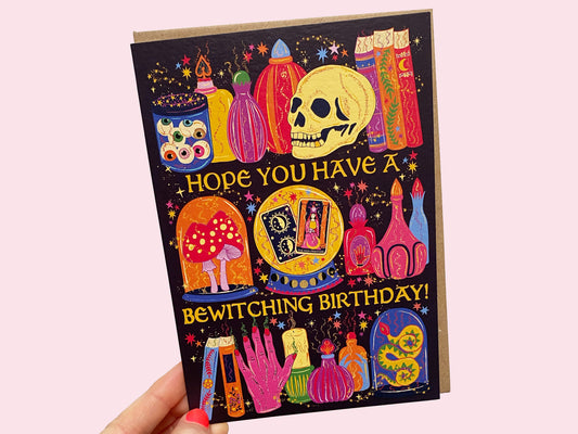 Bewitching Birthday Card - Spooky Witchy Birthday Card