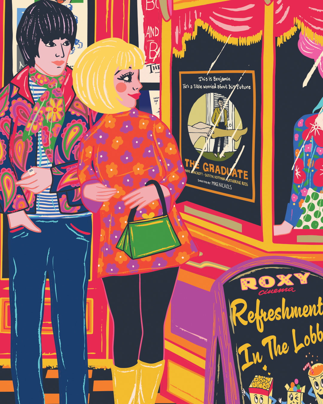 Cinema Night Poster - Retro Cinema Poster