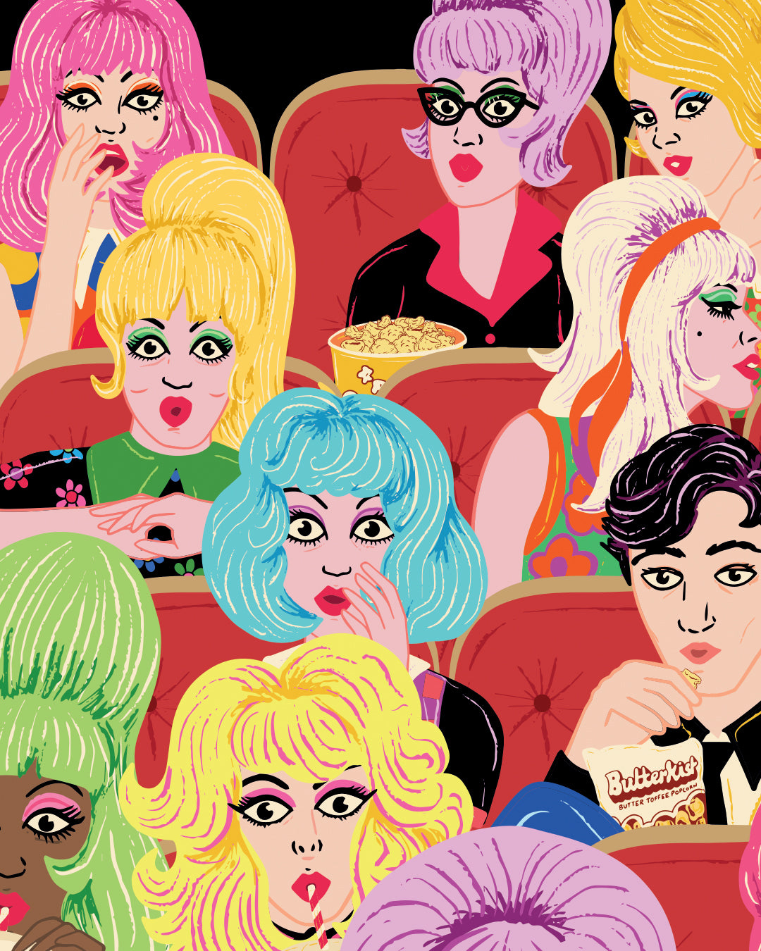 Cinema Movie Night Poster - Retro Film Theatre Poster - Classic Picture Palace Art Print