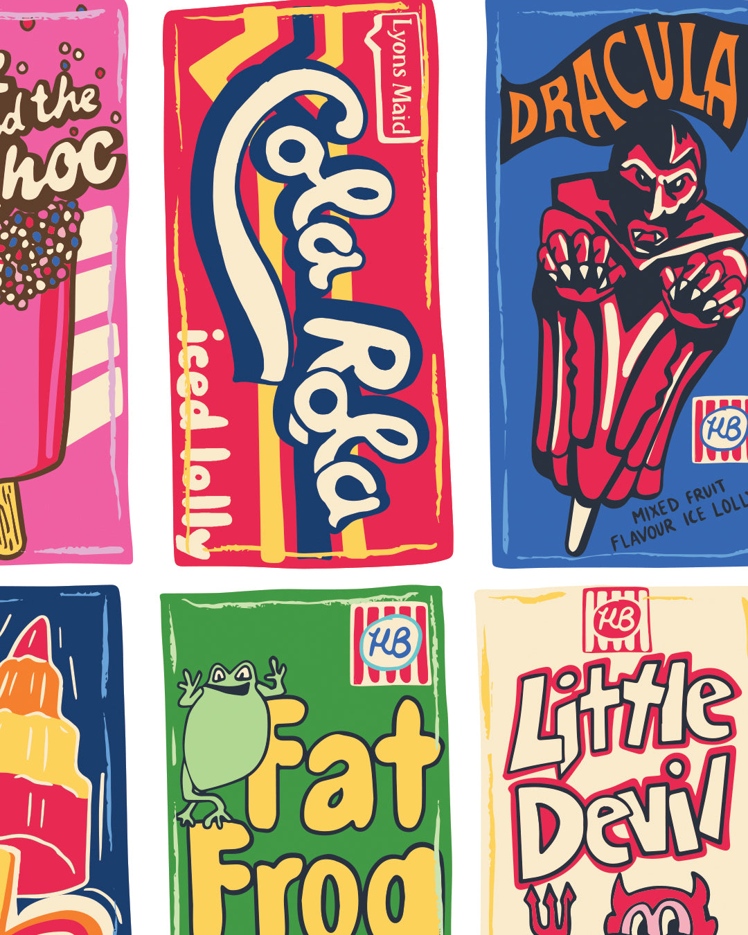 Ice Cream Print -  Retro Ice Lolly Poster