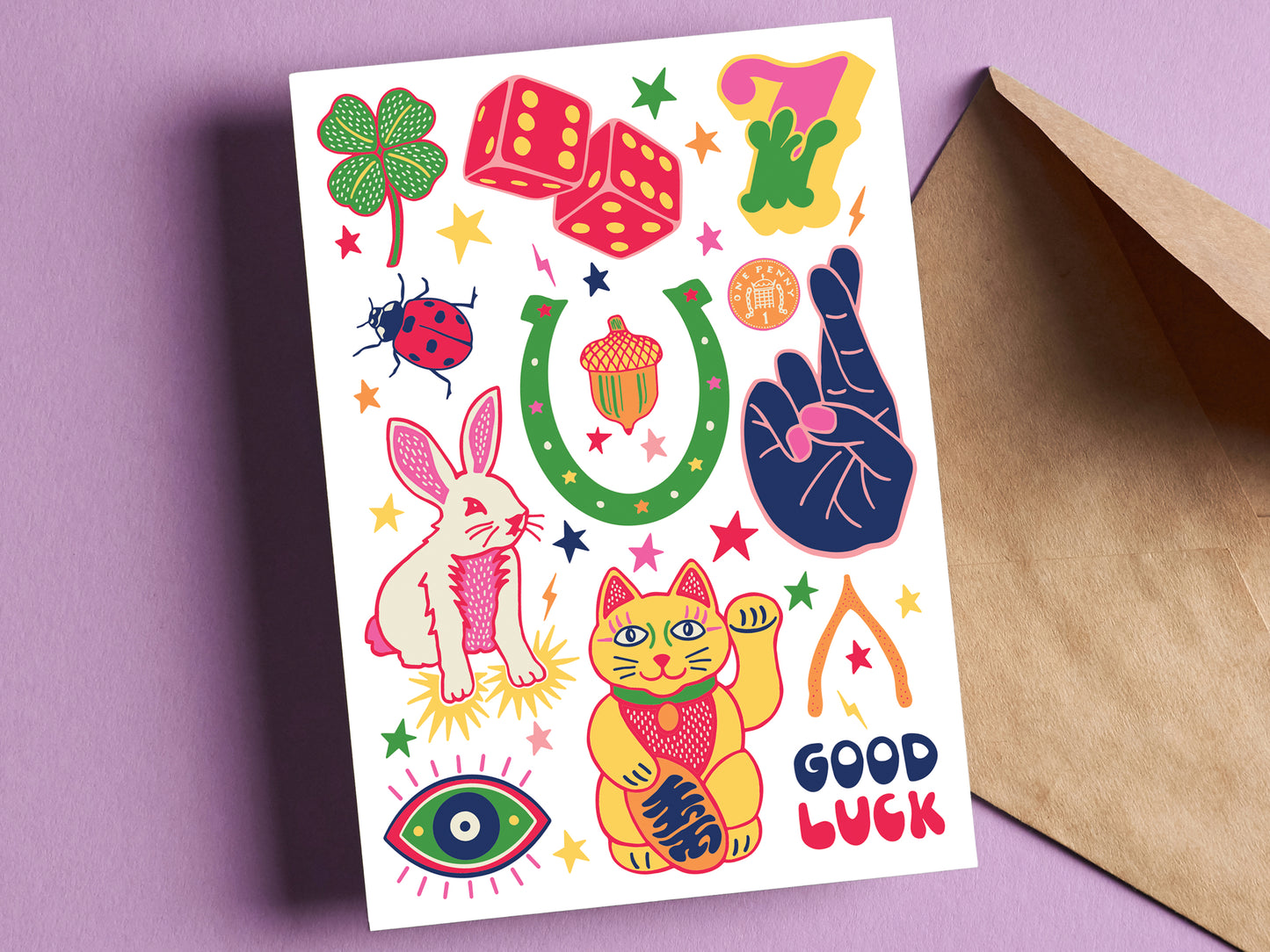 Good Luck Lucky Charms Greeting Card