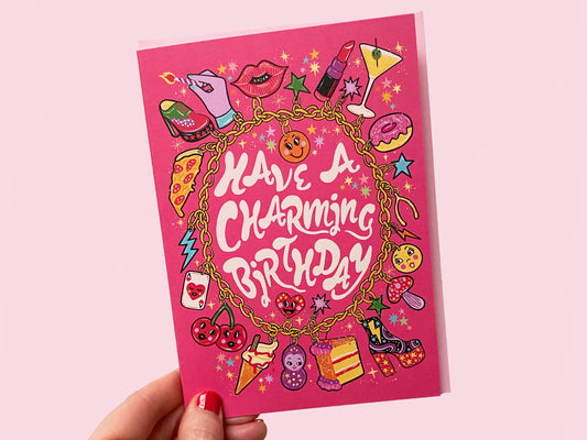 Charming Birthday Greeting Card - Charm Bracelet Greeting Card