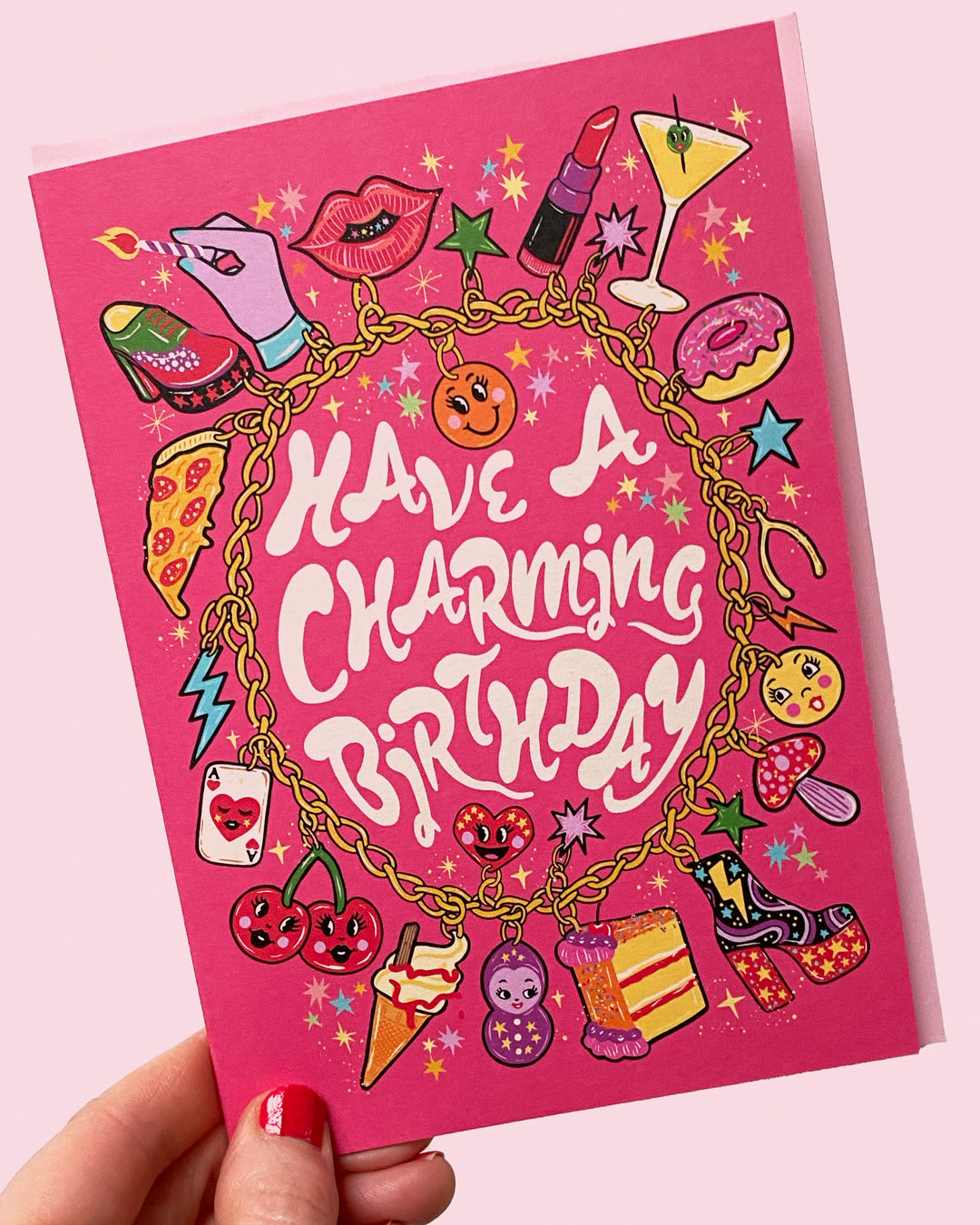 Charming Birthday Greeting Card - Charm Bracelet Greeting Card