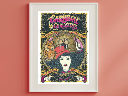 Circus Poster - Lion Tamer Print