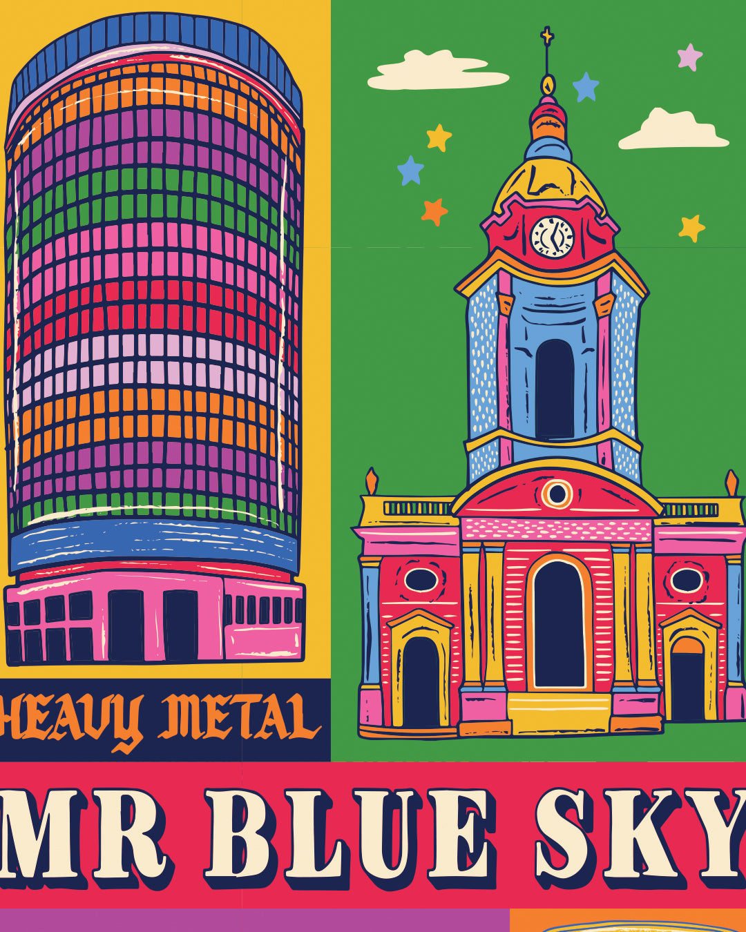 Birmingham Poster - Birmingham England Art Print - Graduation - Housewarming Gift