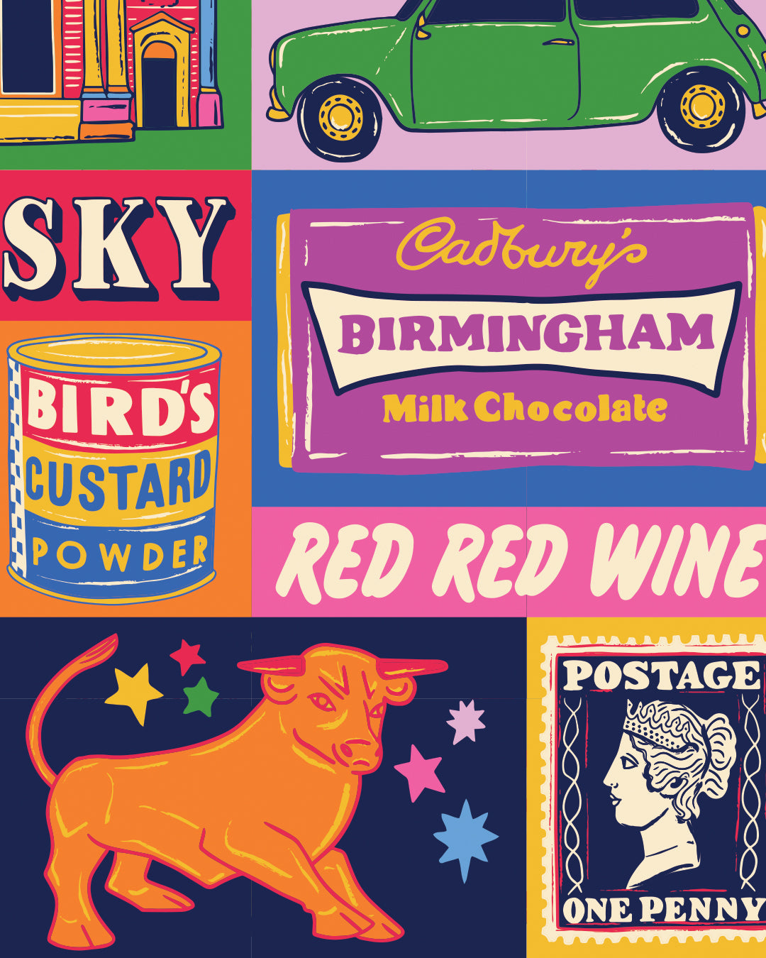 Birmingham Poster - Birmingham England Art Print - Graduation - Housewarming Gift