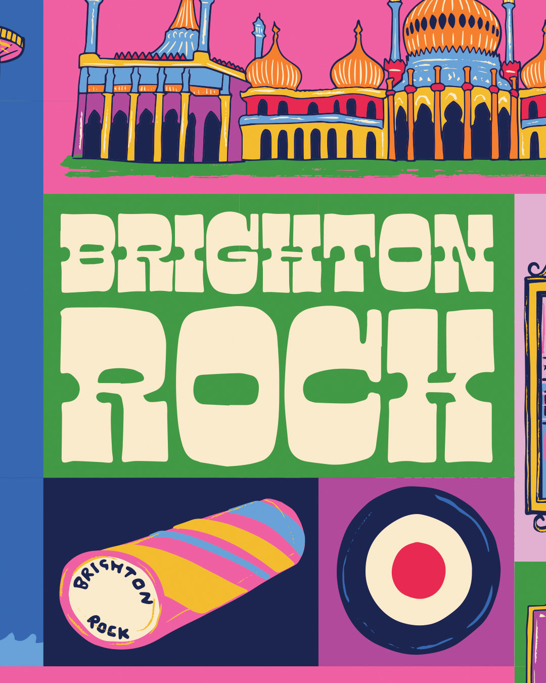 Brighton and Hove Poster - Brighton England Art Print - Graduation - Housewarming Gift