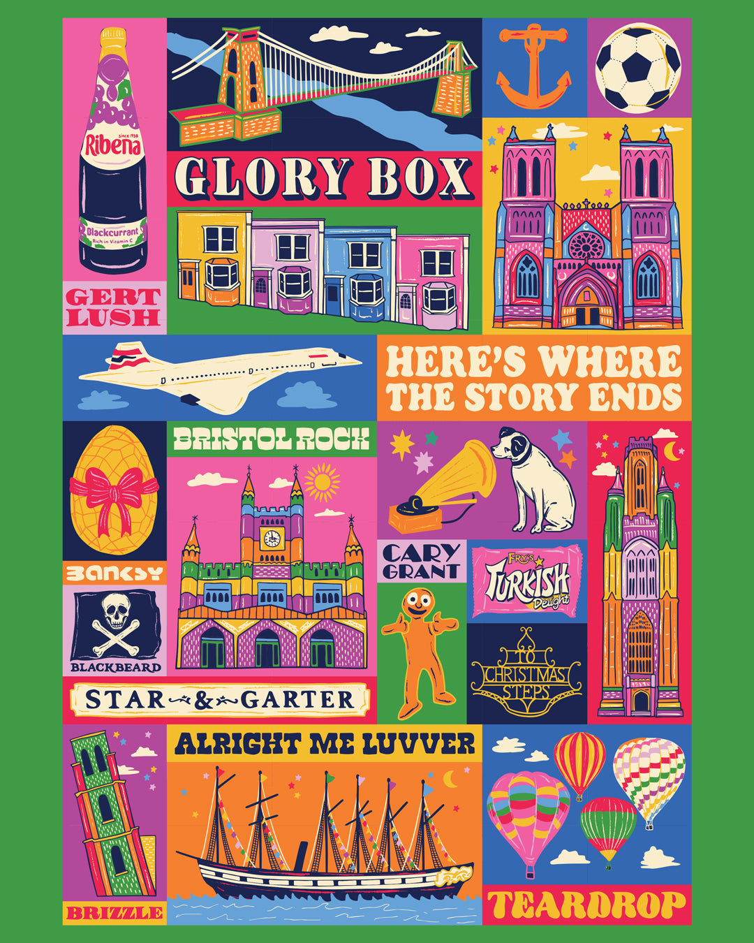 Bristol Poster - Bristol England Art Print - Graduation - Housewarming Gift