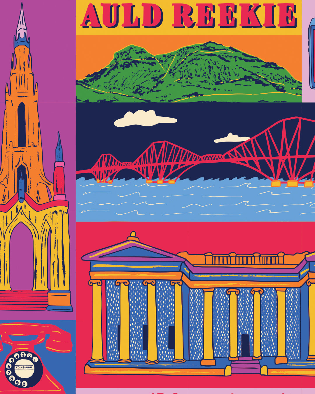 Edinburgh Poster - Edinburgh Scotland Art Print - Graduation - Housewarming Gift
