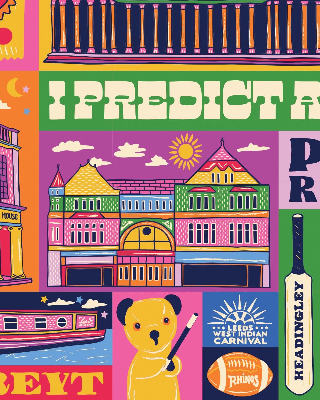 Leeds Poster - Leeds West Yorkshire England Art Print - Graduation - Housewarming Gift