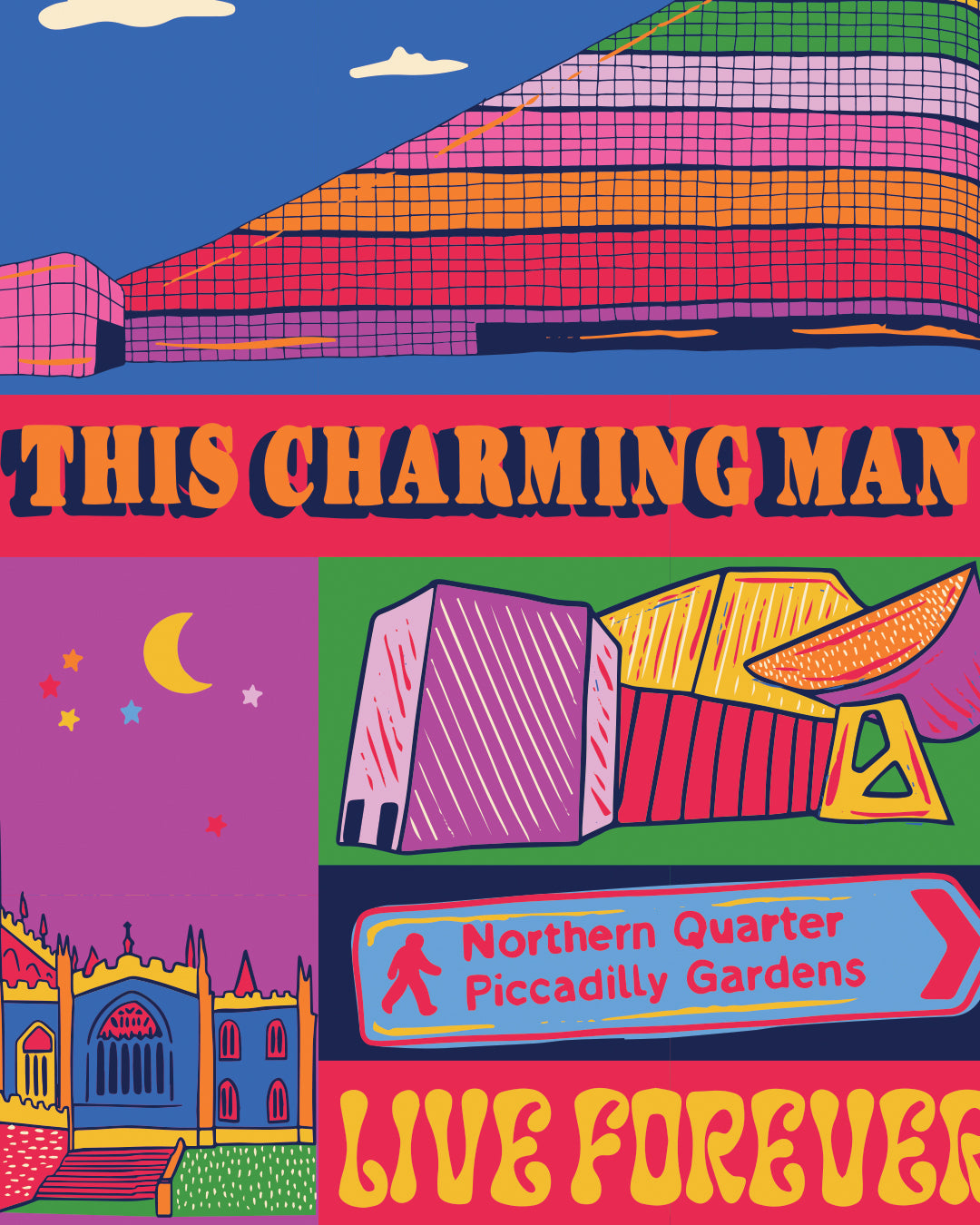 Manchester Poster - Manchester England Art Print - Graduation - Housewarming Gift