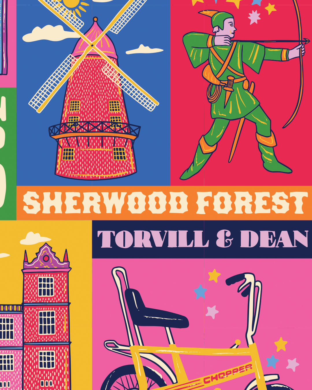 Nottingham Poster - Nottingham England Art Print - Graduation - Housewarming Gift