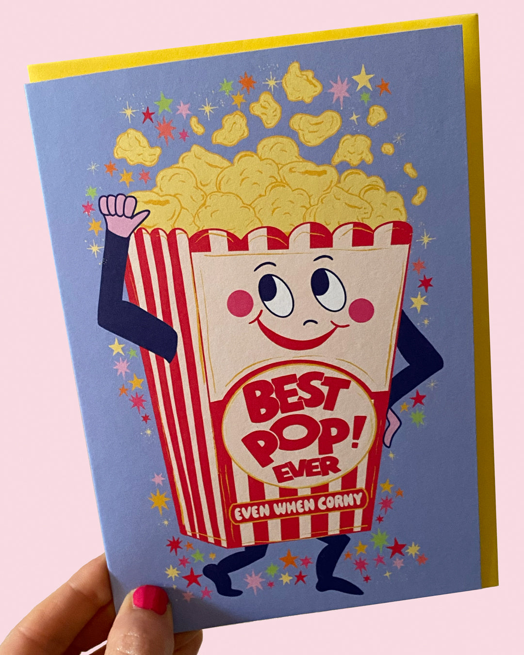 Best Pop - Popcorn Father's Day Card - Dad Birthday card - Thank you Dad card