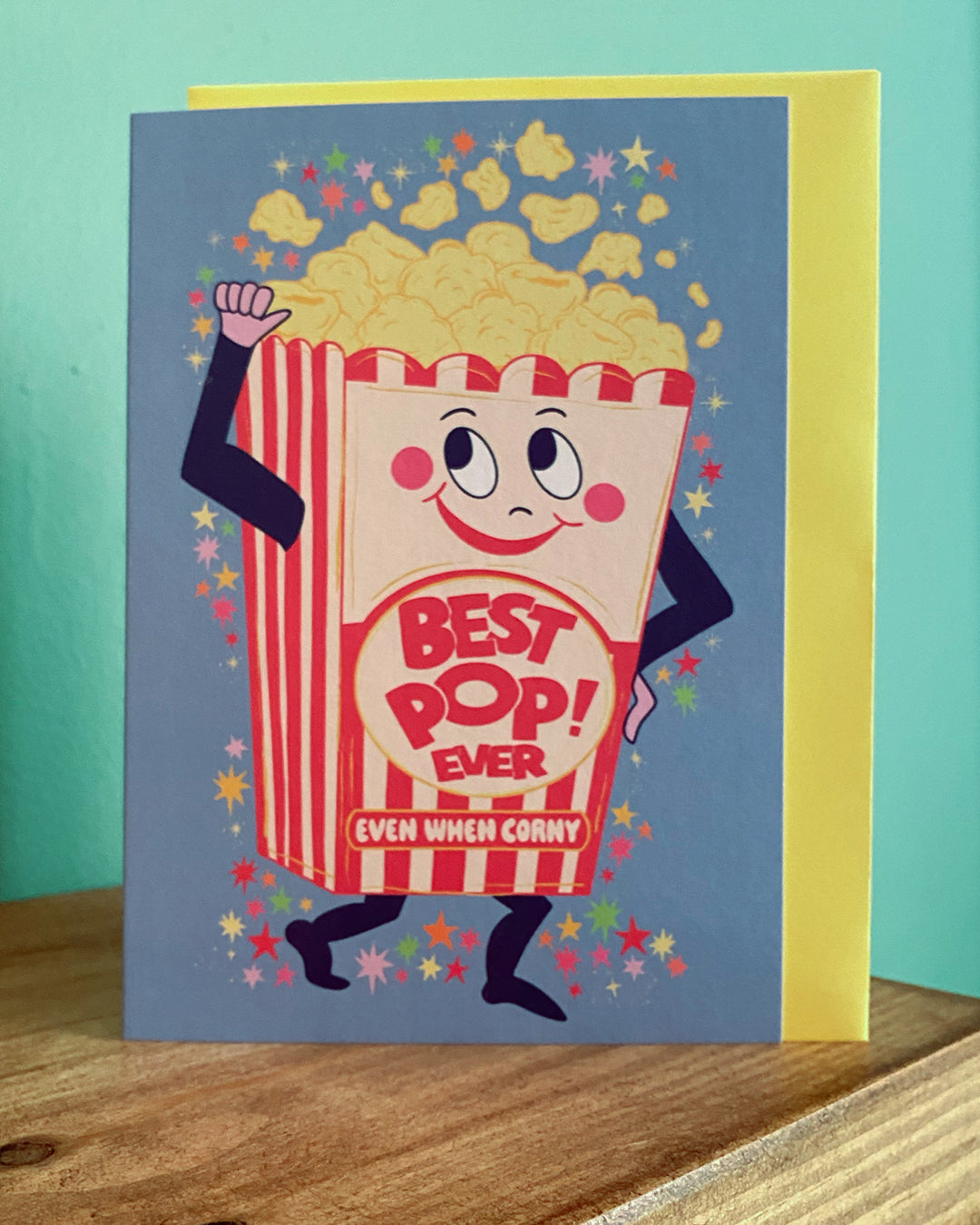 Best Pop - Popcorn Father's Day Card - Dad Birthday card - Thank you Dad card
